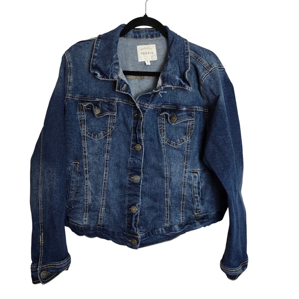 Torrid Denim Jean Jacket Size 2 Women's